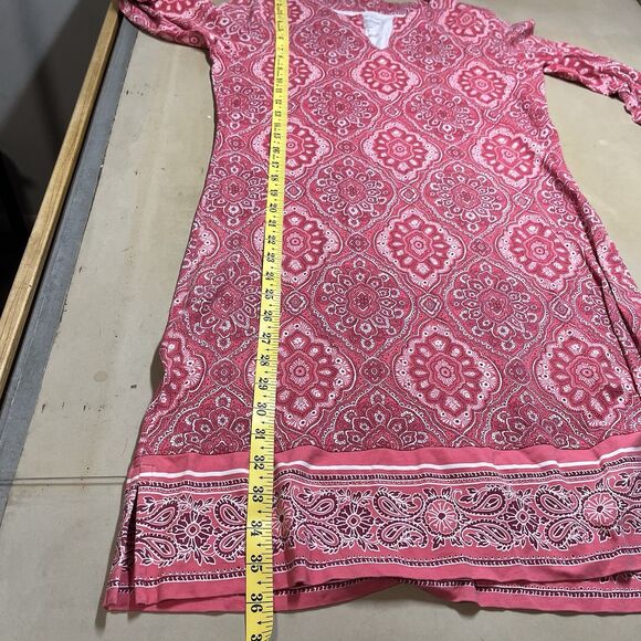Coolibar Women Oceanside Tunic Dress Size S Pink UPF 50+ Beachy Vacation Coverup - Picture 12 of 12